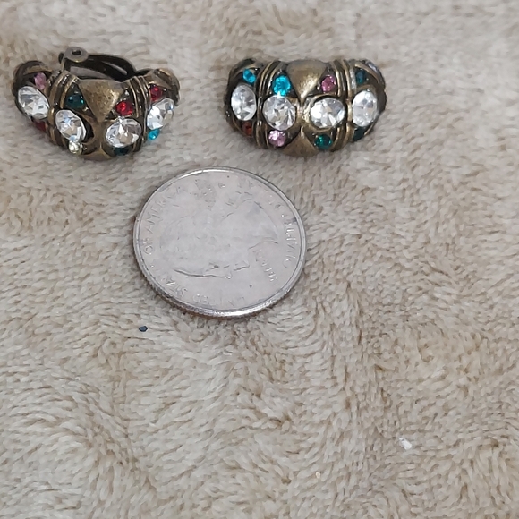 Vintage Clip-on‎ Earrings Costume Jewelry Lot see photos - Picture 4 of 9